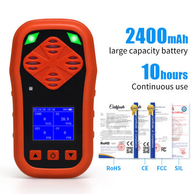 Détecteur de fuite de gaz personnel YA-CDX4 H2S O2 CO LEL 4 Détecteur de fuite de gaz portable