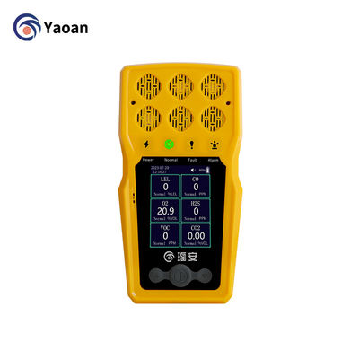 Détecteur de gaz portable CE ATEX 6 en 1 CO CO2 H2S CL2 NH3 CH4 NO2 H2 détecteur multi gaz